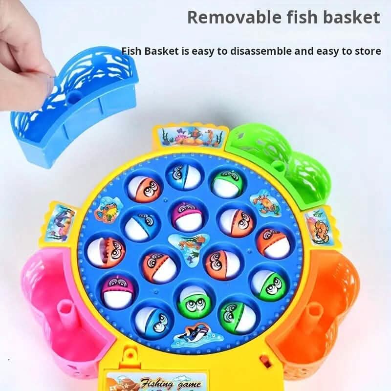 Ensemble de jouets de pêche rotatifs musicaux électriques