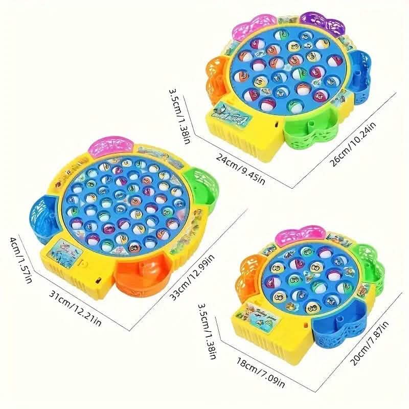 Ensemble de jouets de pêche rotatifs musicaux électriques