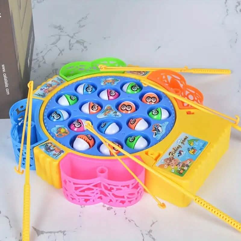 Ensemble de jouets de pêche rotatifs musicaux électriques