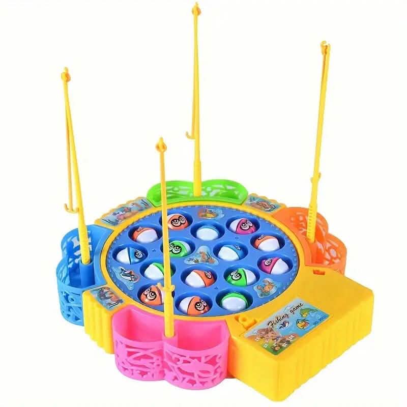 Ensemble de jouets de pêche rotatifs musicaux électriques