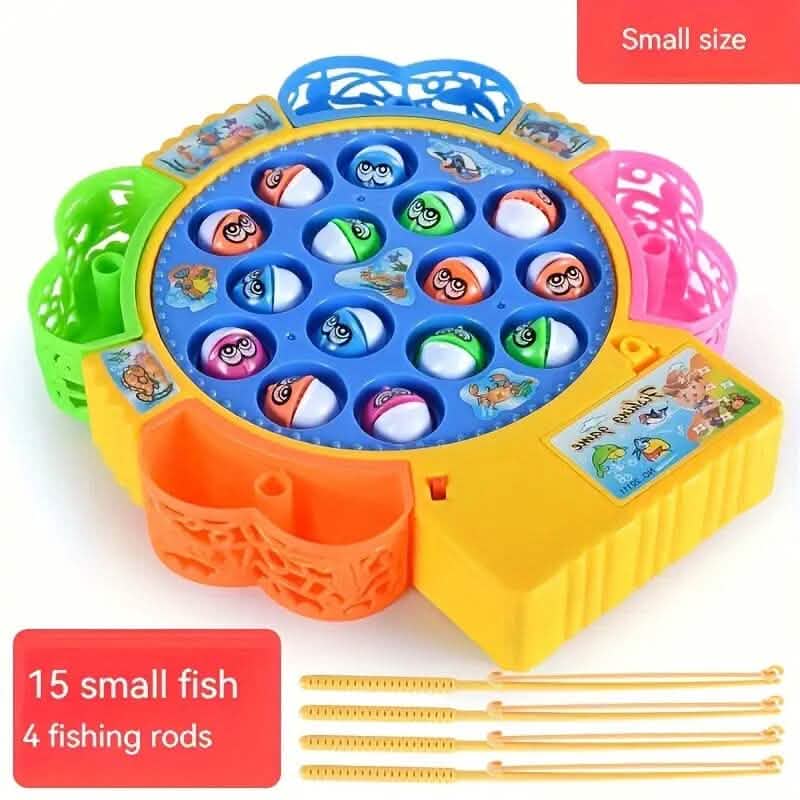 Ensemble de jouets de pêche rotatifs musicaux électriques