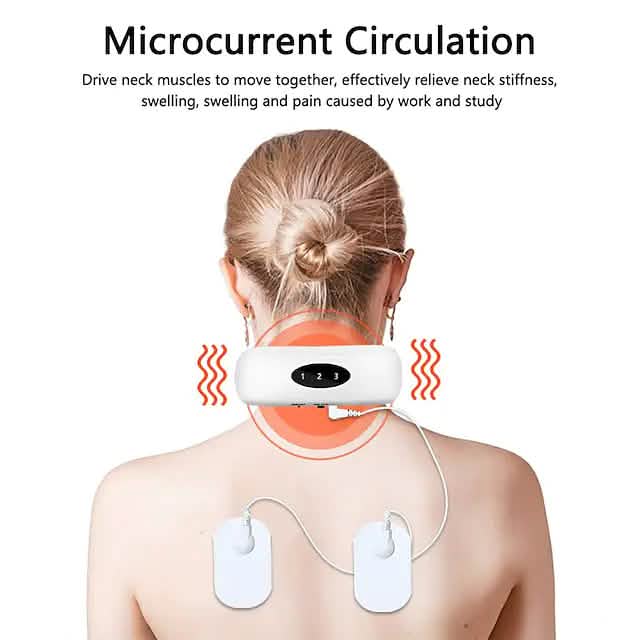 Masseur de nuque électrique et dos à impulsions 6 modes contrôle de puissance
