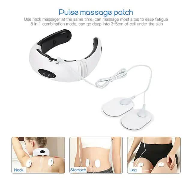 Masseur de nuque électrique et dos à impulsions 6 modes contrôle de puissance