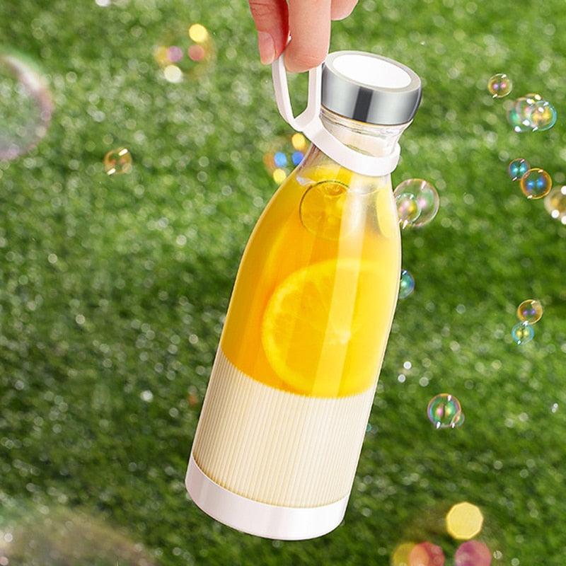 Mélangeur Électrique Portable Bouteille de Jus en Verre Presse-Agrumes Fruits Frais USB Multifonctionnel Mixeur de Fraises d'Agrumes et de Milkshakes Mini Tasse de Presse-Agrumes Électrique Portable Rechargeable par USB, Mixeur Compact Multi-Fonctionnel