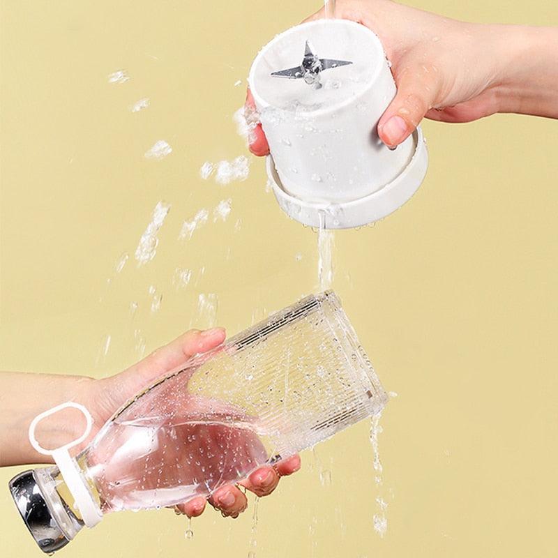Mélangeur Électrique Portable Bouteille de Jus en Verre Presse-Agrumes Fruits Frais USB Multifonctionnel Mixeur de Fraises d'Agrumes et de Milkshakes Mini Tasse de Presse-Agrumes Électrique Portable Rechargeable par USB, Mixeur Compact Multi-Fonctionnel
