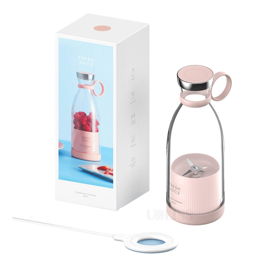 Mélangeur Électrique Portable Bouteille de Jus en Verre Presse-Agrumes Fruits Frais USB Multifonctionnel Mixeur de Fraises d'Agrumes et de Milkshakes Mini Tasse de Presse-Agrumes Électrique Portable Rechargeable par USB, Mixeur Compact Multi-Fonctionnel