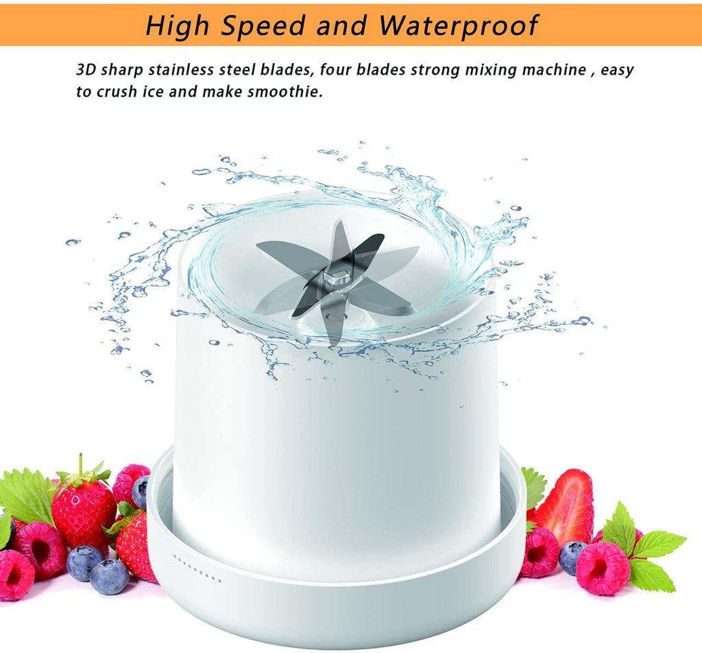 Mélangeur Électrique Portable Bouteille de Jus en Verre Presse-Agrumes Fruits Frais USB Multifonctionnel Mixeur de Fraises d'Agrumes et de Milkshakes Mini Tasse de Presse-Agrumes Électrique Portable Rechargeable par USB, Mixeur Compact Multi-Fonctionnel