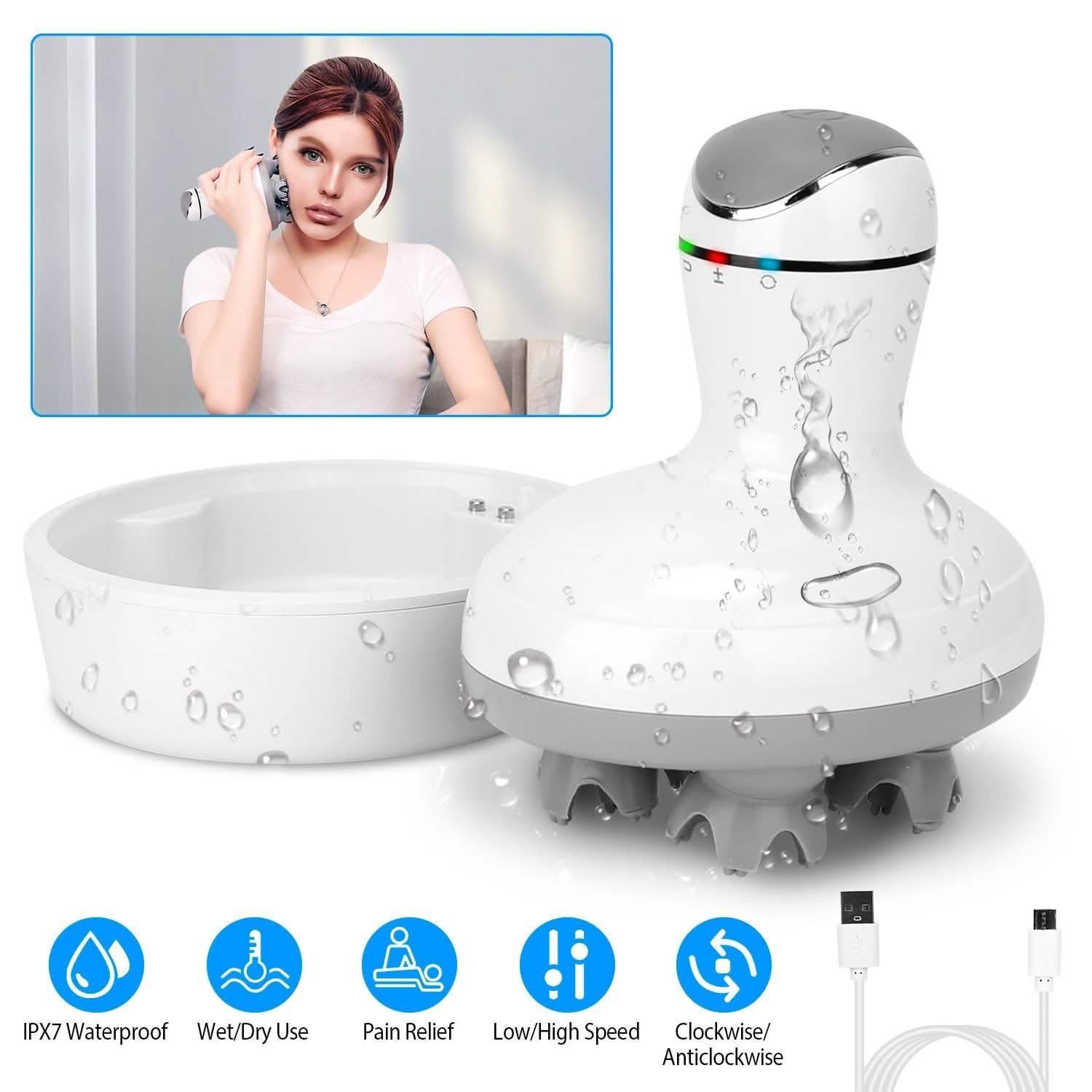 Masseur de cuir chevelu électrique portable
