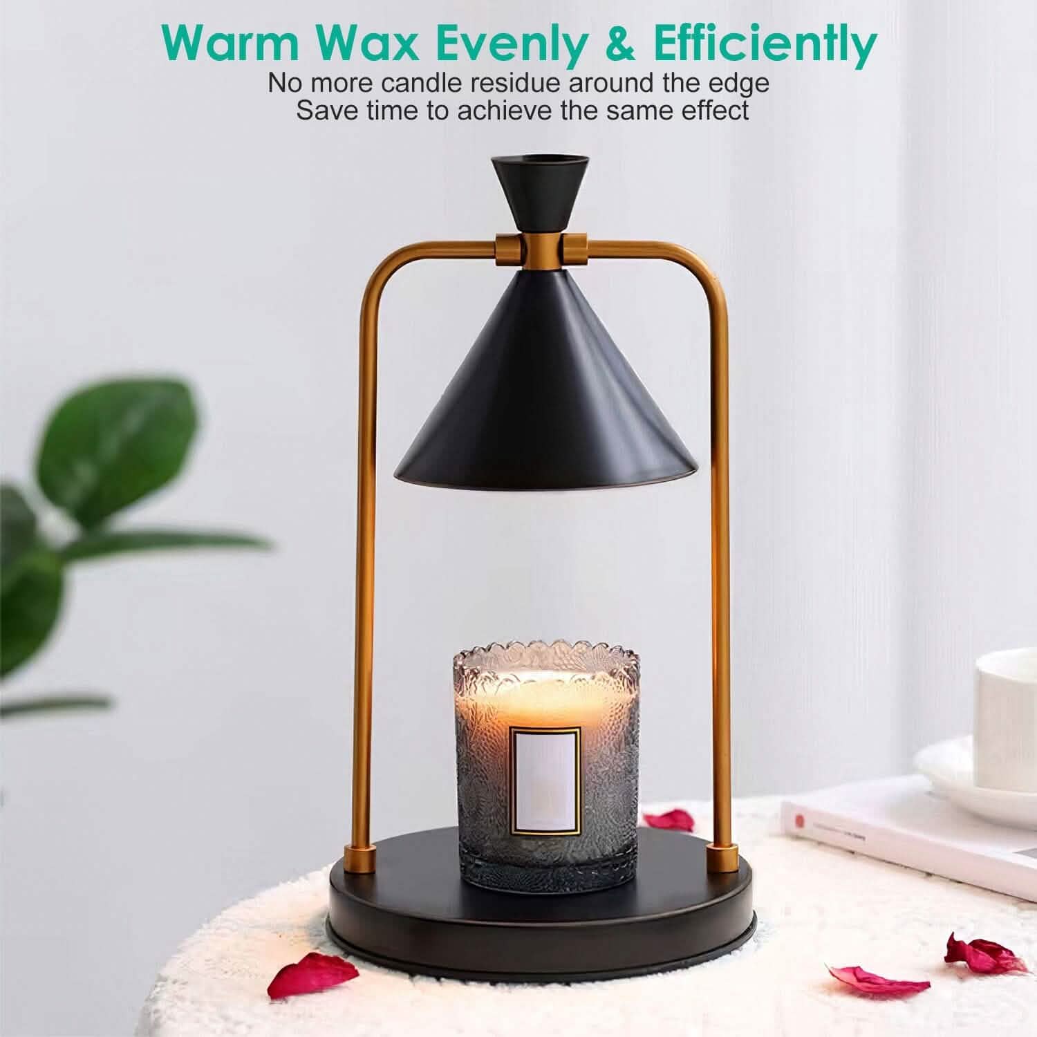 Lampe chauffante électrique pour cire fondue, intensité variable, avec 2 ampoules GU10