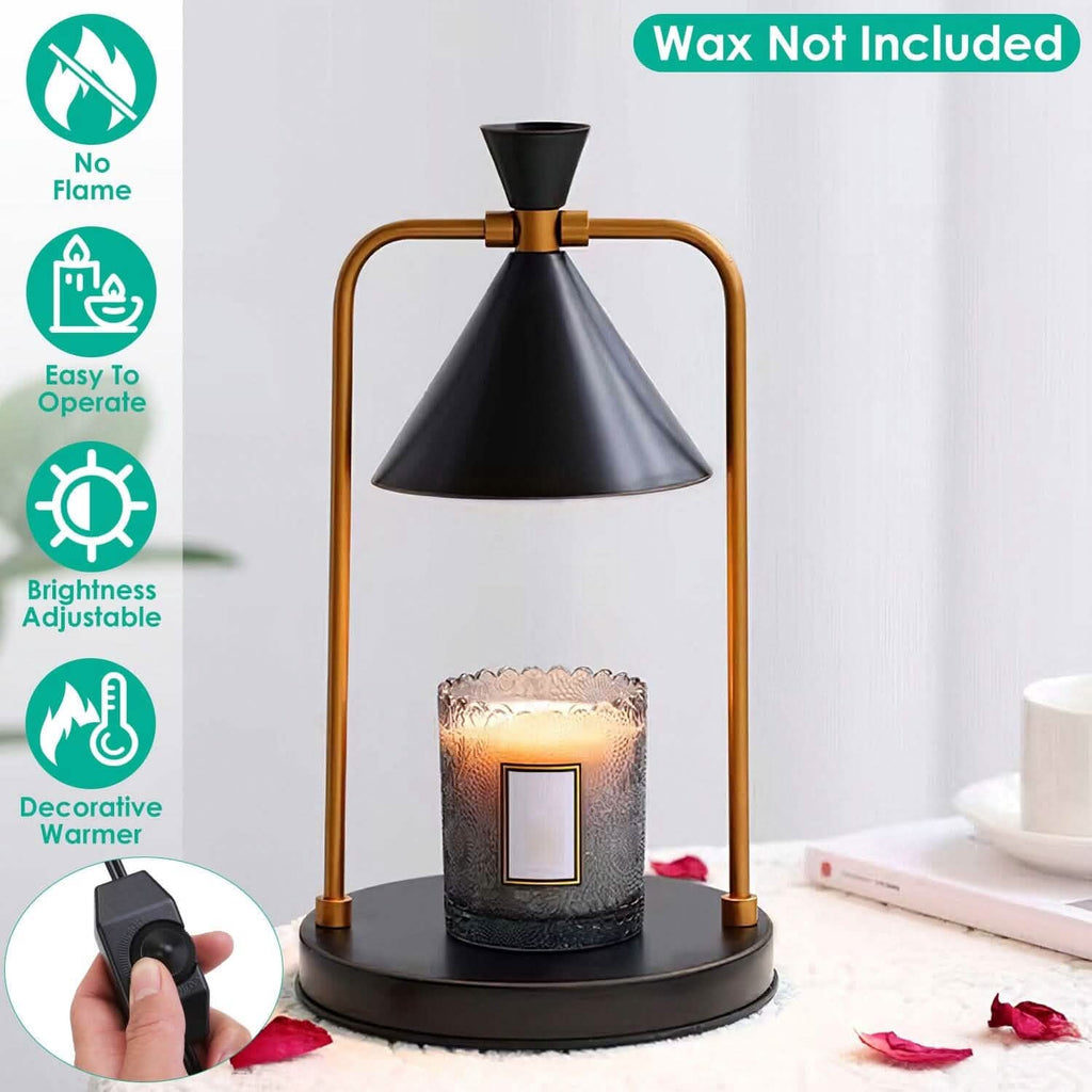 Lampe chauffante électrique pour cire fondue, intensité variable, avec 2 ampoules GU10