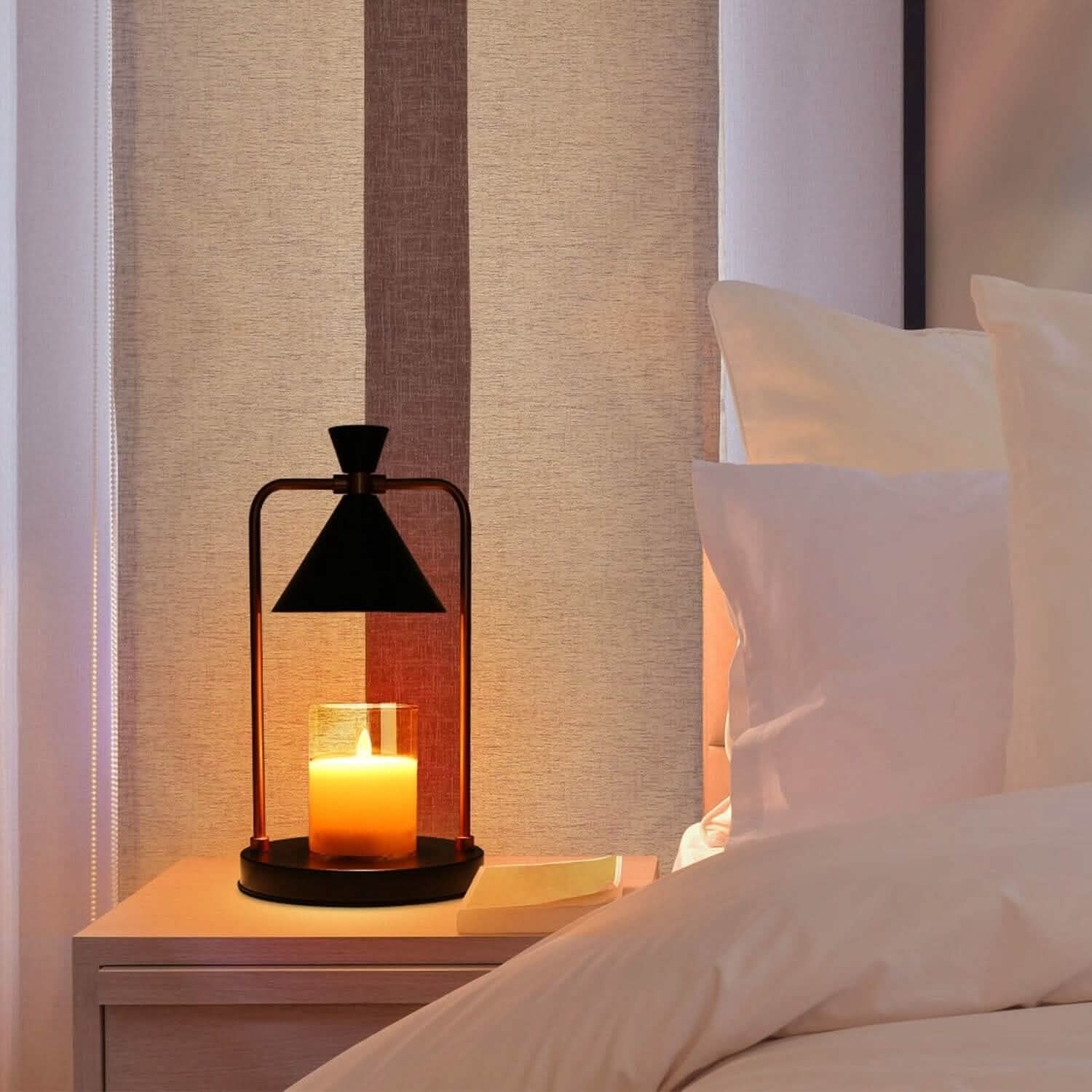 Lampe chauffante électrique pour cire fondue, intensité variable, avec 2 ampoules GU10