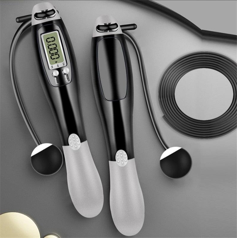 Corde à sauter électronique sans fil, corde à sauter intelligente pour le fitness, la gym, avec écran LCD, compteur de vitesse, pour femmes, pour l'entraînement, le CrossFit, les adultes, les enfants, corde à sauter réglable pour l'exercice.
