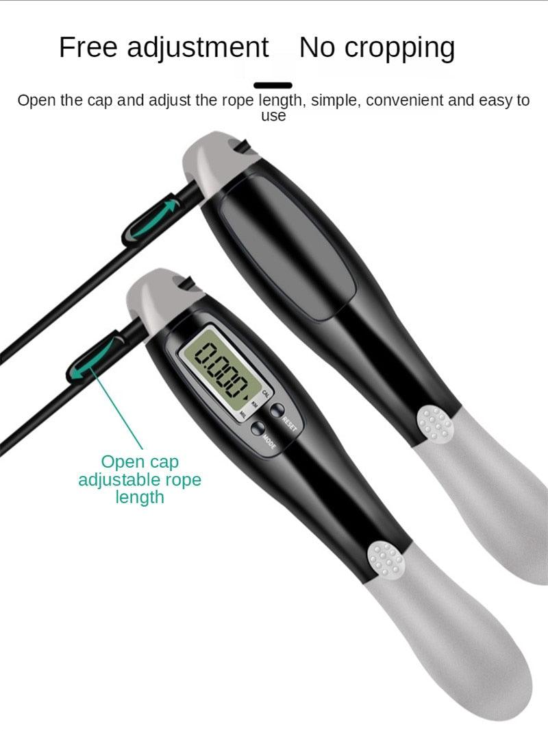 Corde à sauter électronique sans fil, corde à sauter intelligente pour le fitness, la gym, avec écran LCD, compteur de vitesse, pour femmes, pour l'entraînement, le CrossFit, les adultes, les enfants, corde à sauter réglable pour l'exercice.