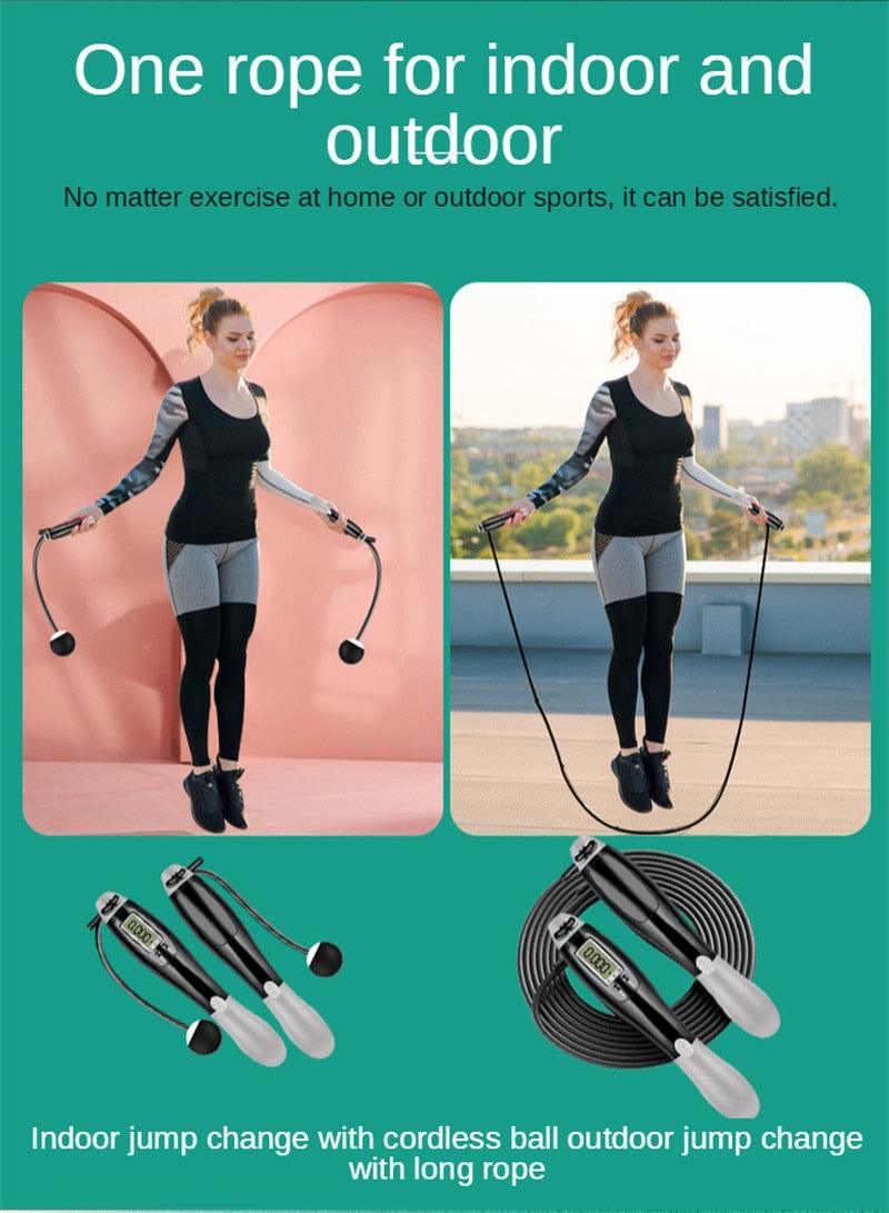 Corde à sauter électronique sans fil, corde à sauter intelligente pour le fitness, la gym, avec écran LCD, compteur de vitesse, pour femmes, pour l'entraînement, le CrossFit, les adultes, les enfants, corde à sauter réglable pour l'exercice.