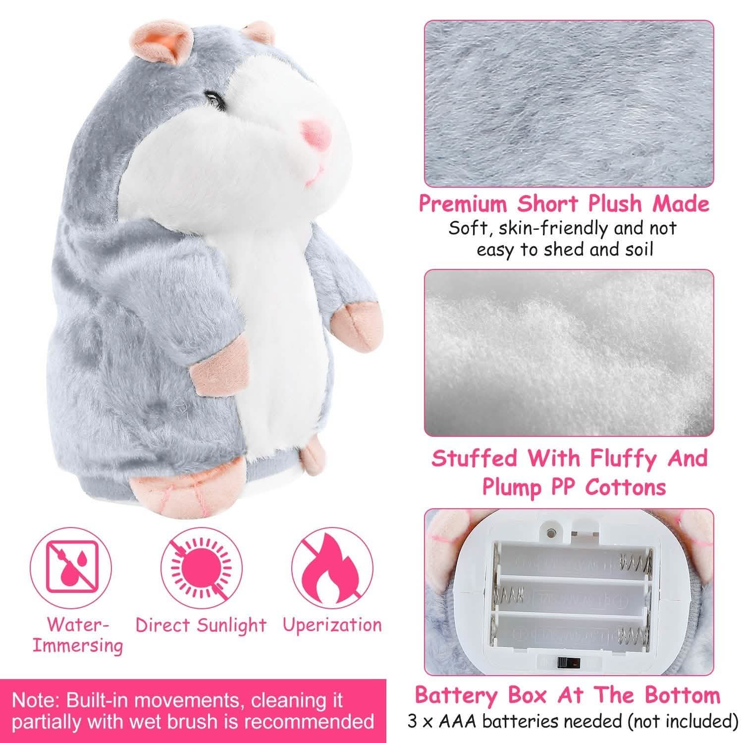 Peluche Hamster Parlant Électronique