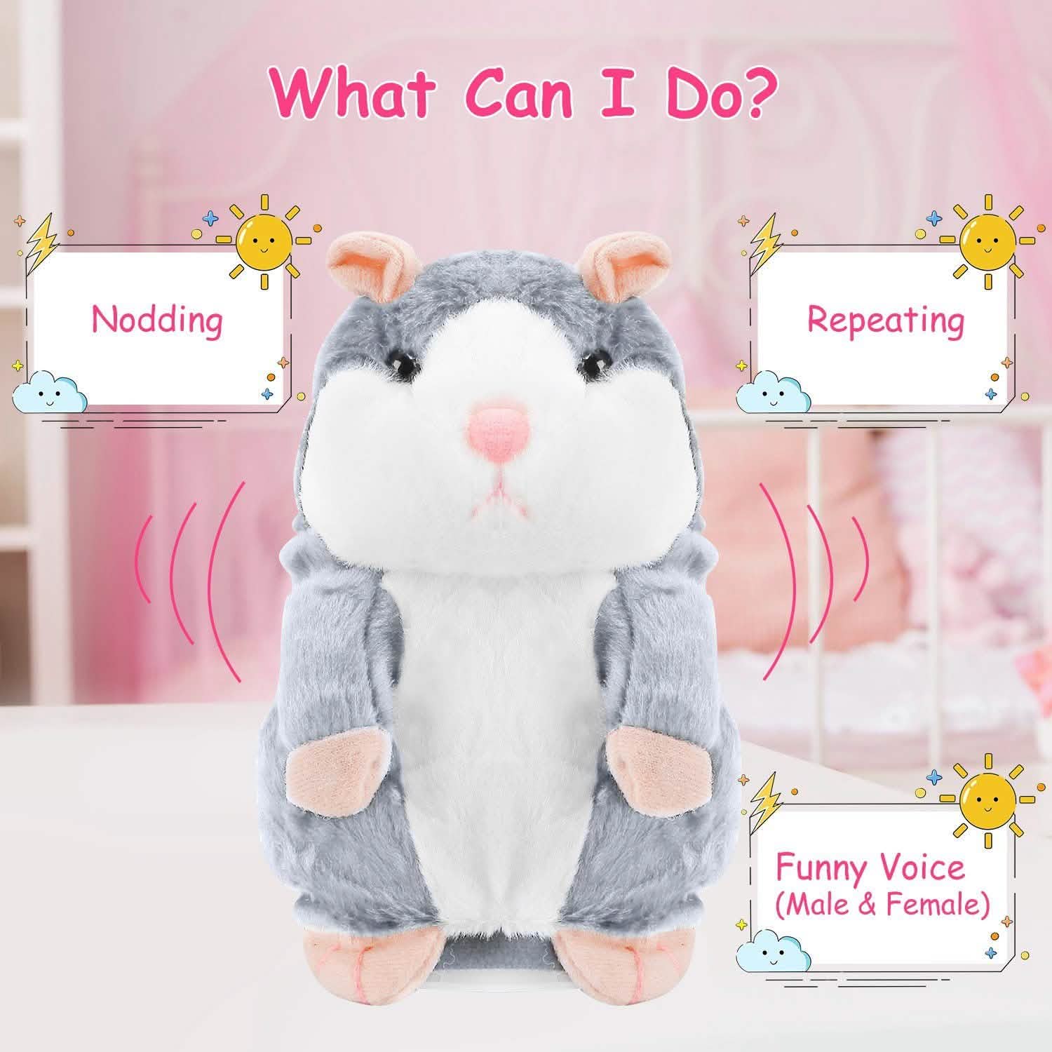 Peluche Hamster Parlant Électronique
