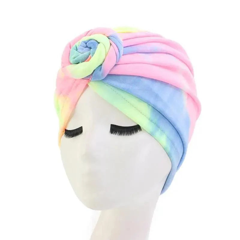 Elegance Mommy And Kids Turban Hat Cap With Big Bow Soft Cute Knot Nursery Beanie Knotted Headban