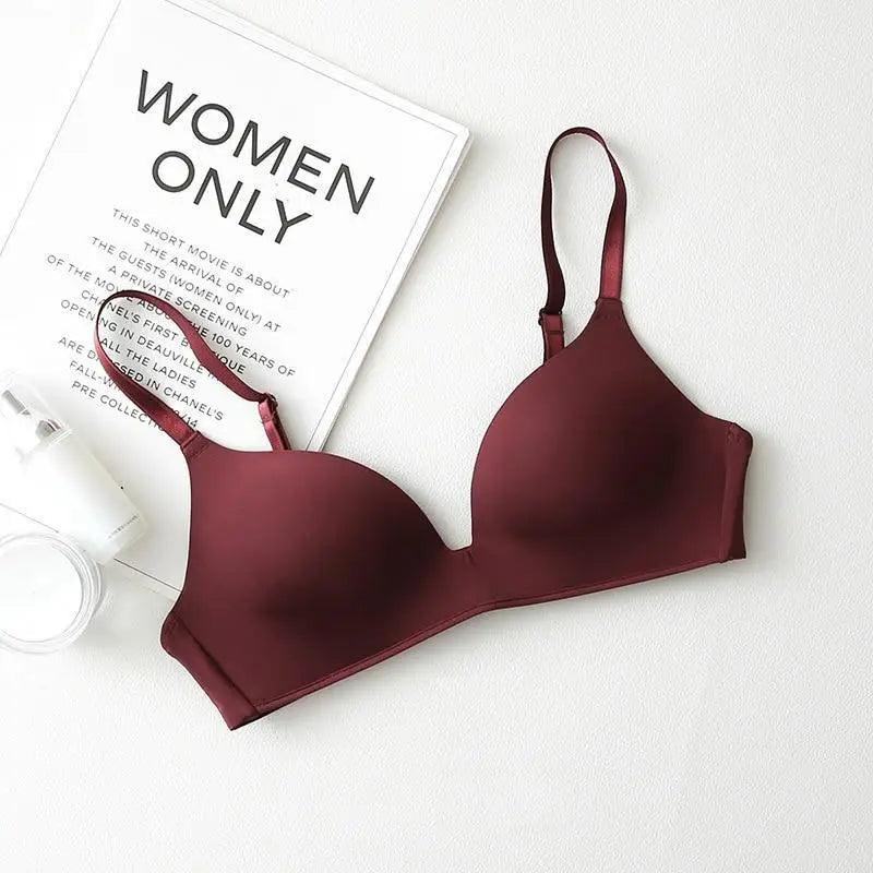 Soutiens-gorge élégants sans couture pour femmes Soutiens-gorge push-up sans armatures Soutiens-gorge à bonnets A B Sous-vêtements Soutien-gorge sexy Soutiens-gorge trois quarts (3/4 de bonnets) pour femmes