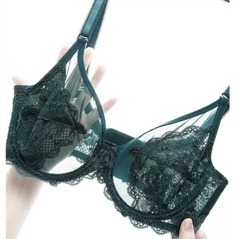 Soutiens-gorge transparents élégants pour femmes, ultra fins en dentelle, sans armatures, push-up, grandes tailles, haut d'été 34 36 38 40 Bonnet ABCD