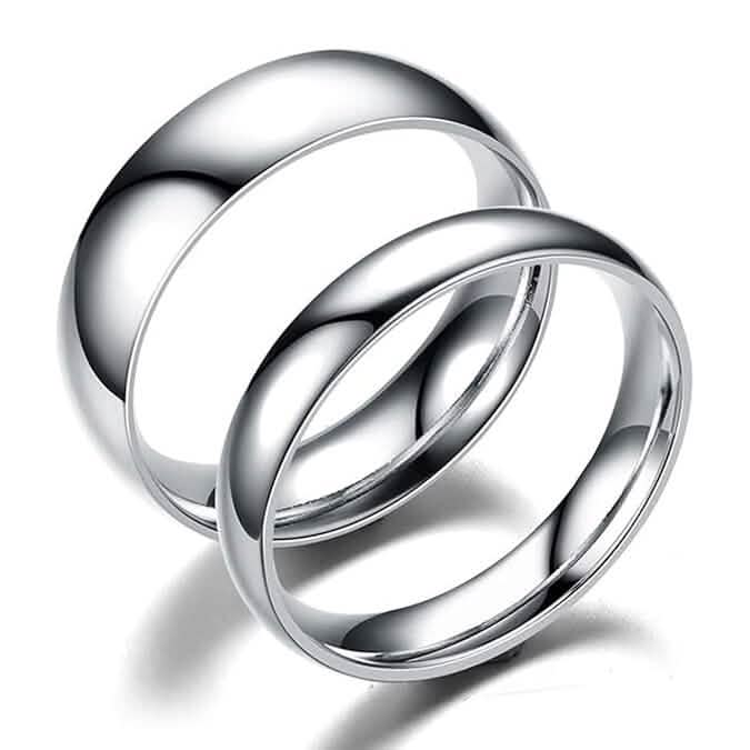 Bague de mariage élégante et charmante en argent S925