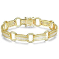 Bracelet tennis élégant à maillons baguette et cristaux