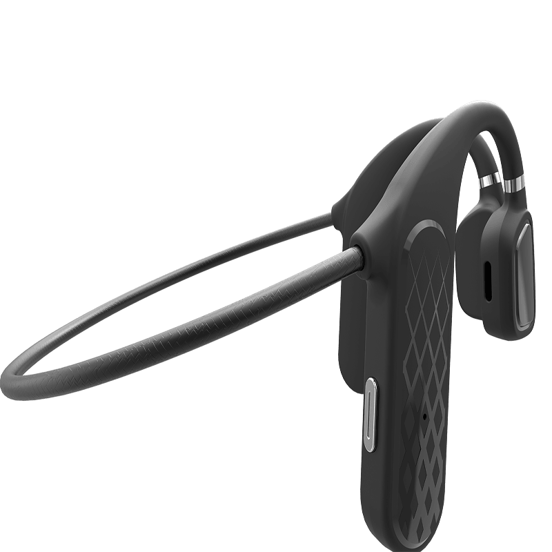 Élégants écouteurs sans fil noirs pour l'entraînement et la course à pied, écouteurs Bluetooth avec micro gris, casque Bluetooth 5.0 à conduction osseuse étanche, casque de sport, casques Bluetooth, conception mains libres pour la musique