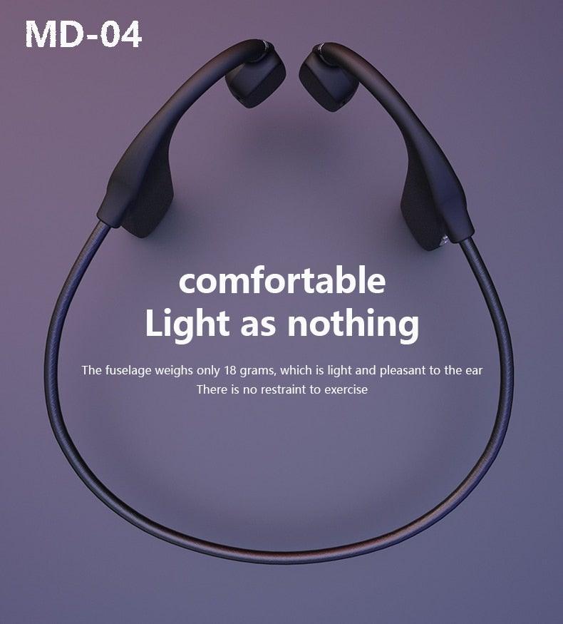 Élégants écouteurs sans fil noirs pour l'entraînement et la course à pied, écouteurs Bluetooth avec micro gris, casque Bluetooth 5.0 à conduction osseuse étanche, casque de sport, casques Bluetooth, conception mains libres pour la musique