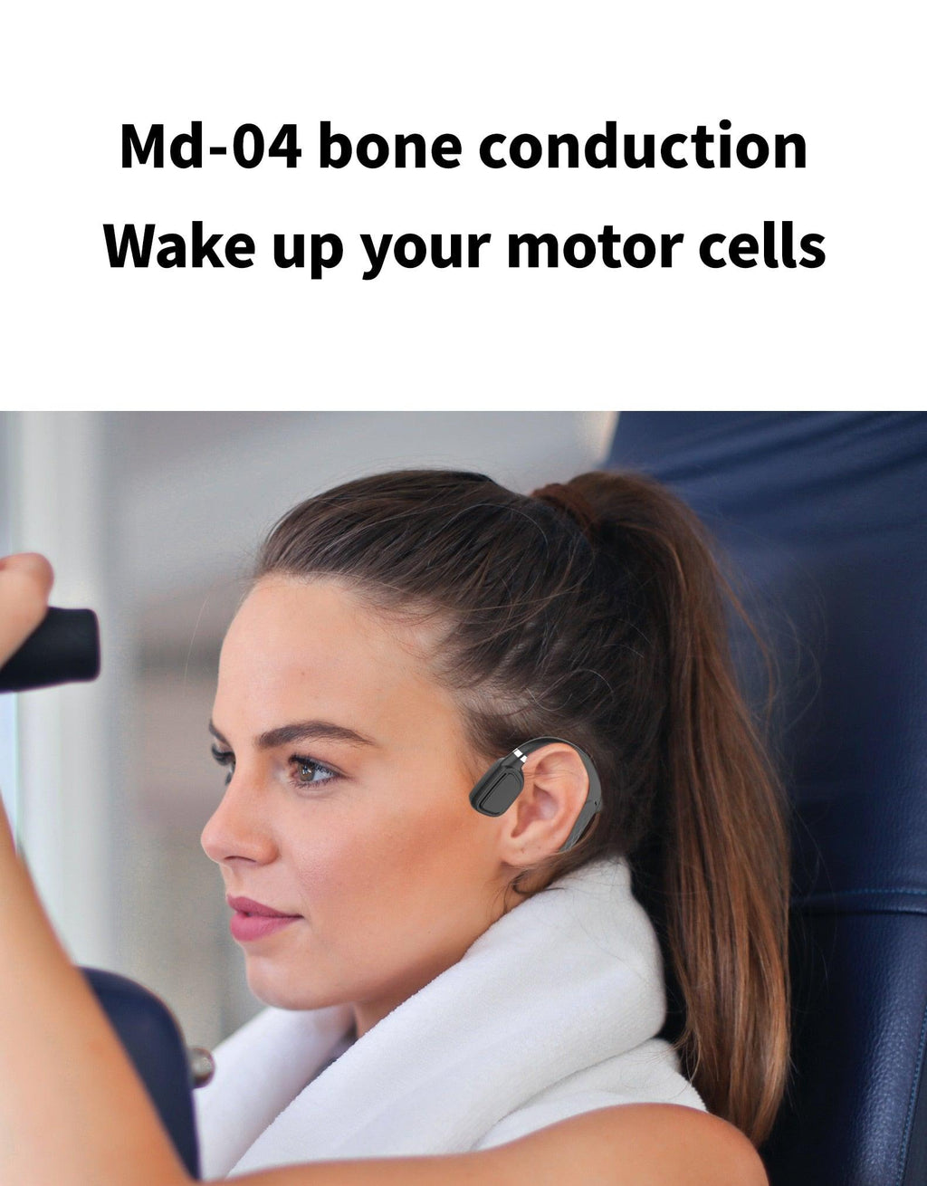 Élégants écouteurs sans fil noirs pour l'entraînement et la course à pied, écouteurs Bluetooth avec micro gris, casque Bluetooth 5.0 à conduction osseuse étanche, casque de sport, casques Bluetooth, conception mains libres pour la musique