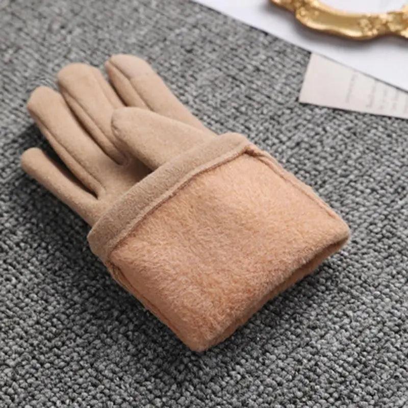 Gants élégants noirs d'hiver chauds pour femmes taille unique style noeud décontractés à la mode pour l'extérieur