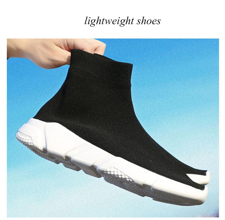 Baskets élégantes noires pour femmes, baskets sans lacets extensibles noires pour femmes, chaussures de marche légères et respirantes, chaussures de course, baskets de sport décontractées en maille pour l'entraînement