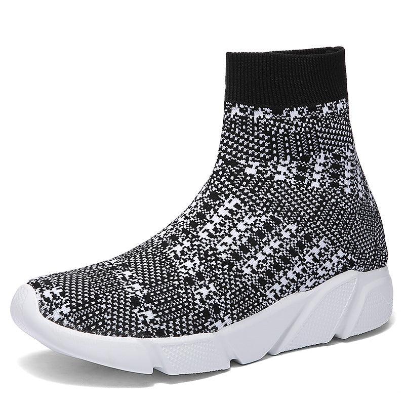 Baskets élégantes noires pour femmes, baskets sans lacets extensibles noires pour femmes, chaussures de marche légères et respirantes, chaussures de course, baskets de sport décontractées en maille pour l'entraînement