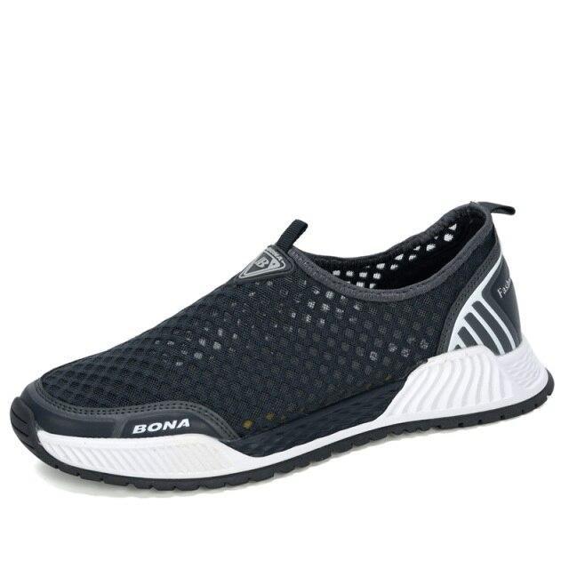Baskets élégantes et respirantes pour hommes, chaussures de marche confortables et tendance à enfiler pour hommes, chaussures de course antidérapantes, baskets de mode légères en maille respirante