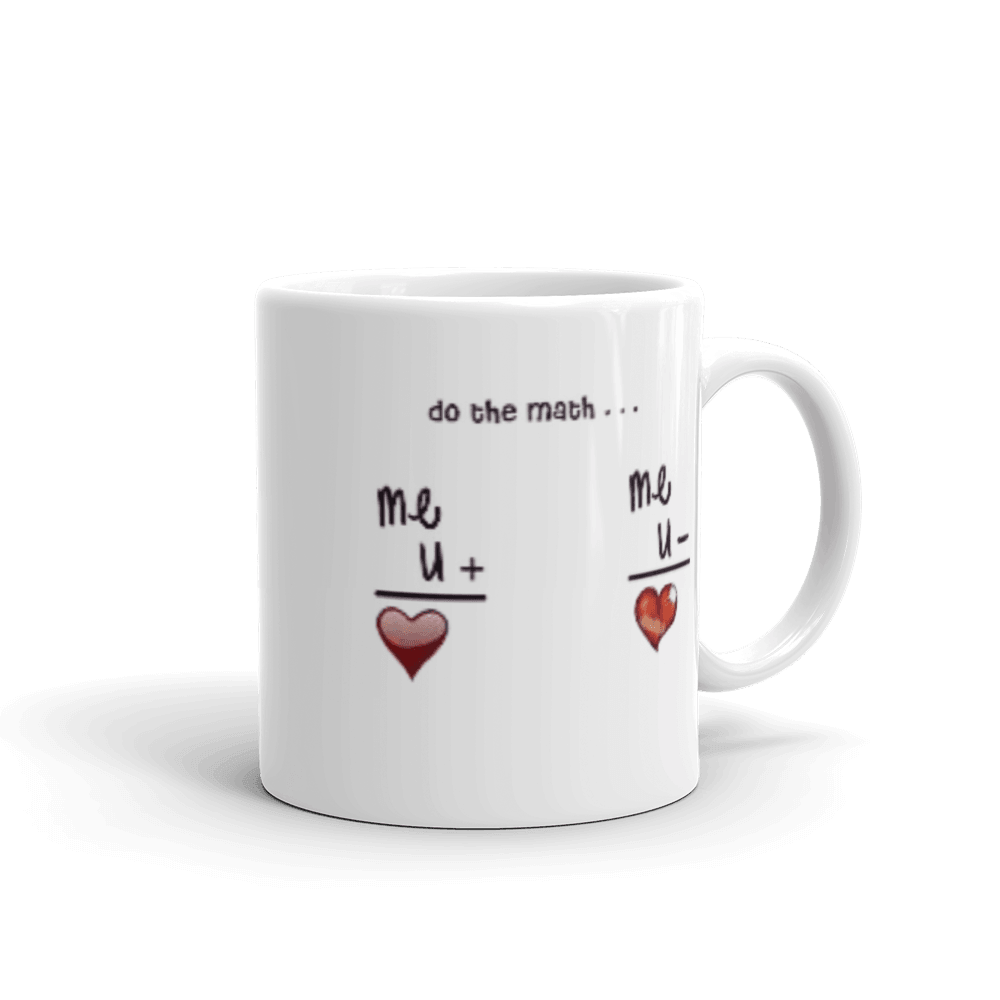 Élégante tasse en céramique "Lets Do Math's" – Mignonne tasse fantaisie, tasse à thé, tasse de Saint-Valentin, drôle tasse à café, cadeau pour les amoureux de la Saint-Valentin pour mari, petit ami, femme, petite amie, mignons cadeaux pour les êtres chers