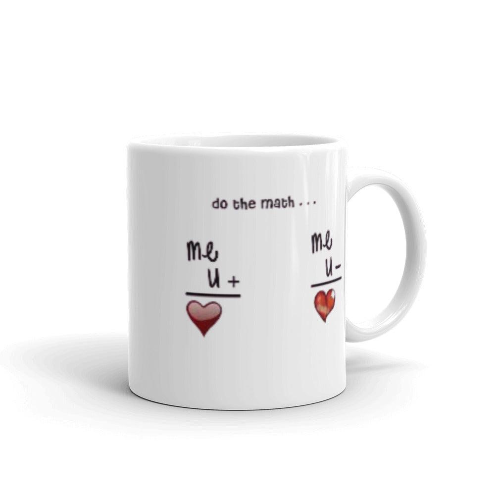 Élégante tasse en céramique "Lets Do Math's" – Mignonne tasse fantaisie, tasse à thé, tasse de Saint-Valentin, drôle tasse à café, cadeau pour les amoureux de la Saint-Valentin pour mari, petit ami, femme, petite amie, mignons cadeaux pour les êtres chers