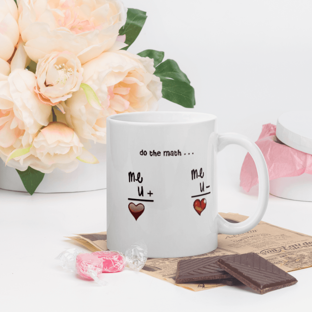 Élégante tasse en céramique "Lets Do Math's" – Mignonne tasse fantaisie, tasse à thé, tasse de Saint-Valentin, drôle tasse à café, cadeau pour les amoureux de la Saint-Valentin pour mari, petit ami, femme, petite amie, mignons cadeaux pour les êtres chers
