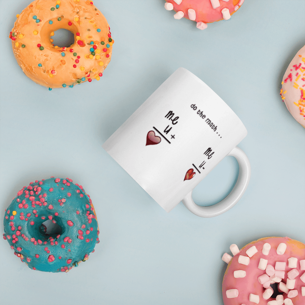 Élégante tasse en céramique "Lets Do Math's" – Mignonne tasse fantaisie, tasse à thé, tasse de Saint-Valentin, drôle tasse à café, cadeau pour les amoureux de la Saint-Valentin pour mari, petit ami, femme, petite amie, mignons cadeaux pour les êtres chers