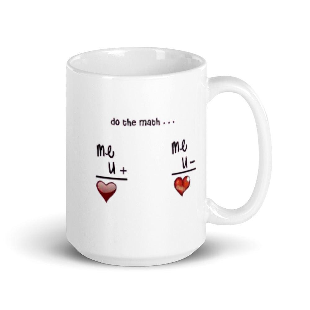 Élégante tasse en céramique "Lets Do Math's" – Mignonne tasse fantaisie, tasse à thé, tasse de Saint-Valentin, drôle tasse à café, cadeau pour les amoureux de la Saint-Valentin pour mari, petit ami, femme, petite amie, mignons cadeaux pour les êtres chers