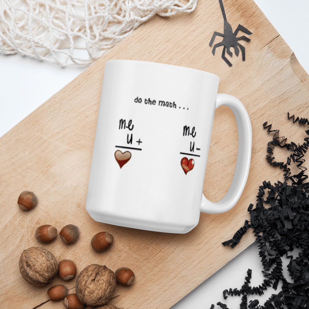 Élégante tasse en céramique "Lets Do Math's" – Mignonne tasse fantaisie, tasse à thé, tasse de Saint-Valentin, drôle tasse à café, cadeau pour les amoureux de la Saint-Valentin pour mari, petit ami, femme, petite amie, mignons cadeaux pour les êtres chers