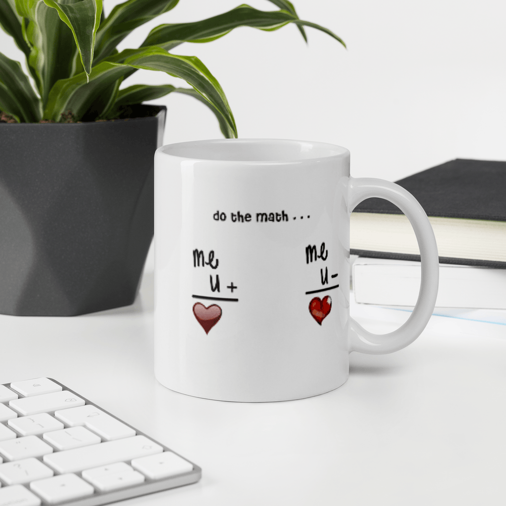 Élégante tasse en céramique "Lets Do Math's" – Mignonne tasse fantaisie, tasse à thé, tasse de Saint-Valentin, drôle tasse à café, cadeau pour les amoureux de la Saint-Valentin pour mari, petit ami, femme, petite amie, mignons cadeaux pour les êtres chers