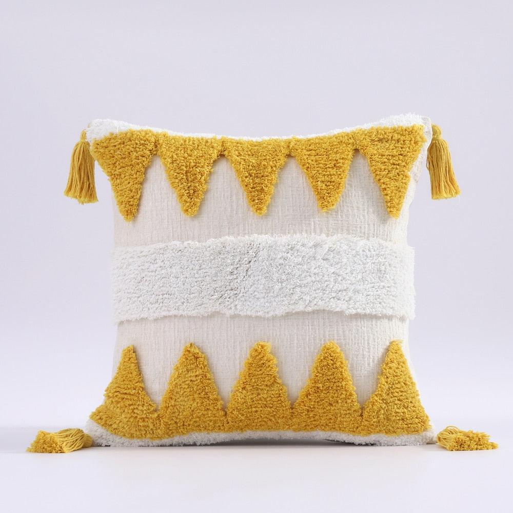 Housse de coussin élégante, Housses de coussin décoratives bohèmes en coton tissé, Housse de coussin pour salon, chambre à coucher, Taie d'oreiller, Décoration nordique d'automne