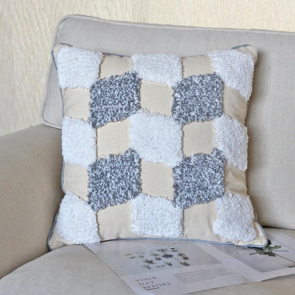 Housse de coussin élégante, Housses de coussin décoratives bohèmes en coton tissé, Housse de coussin pour salon, chambre à coucher, Taie d'oreiller, Décoration nordique d'automne