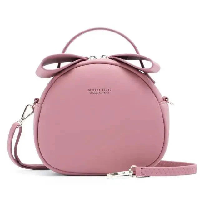 Sac à main femme élégant et mignon géométrique en cuir PU souple, sac bandoulière rond pour femme.
