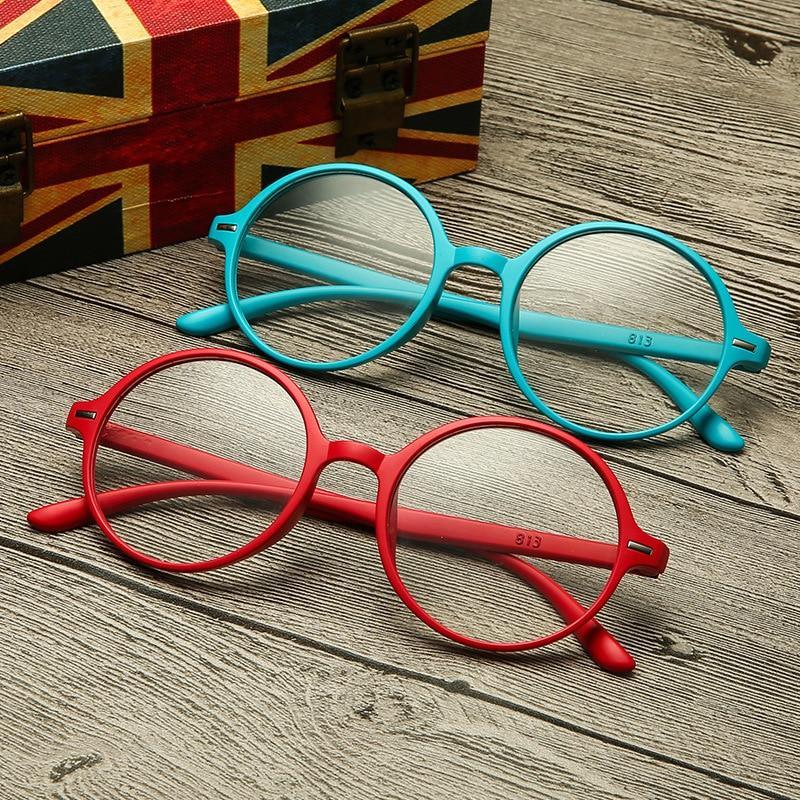Lunettes de Lecture Anti Lumière Bleue Rondes Élégantes pour Ordinateur Femmes Hommes Unisexe Monture Ronde Ultralégère Presbytie +1.0 ~ 4.0