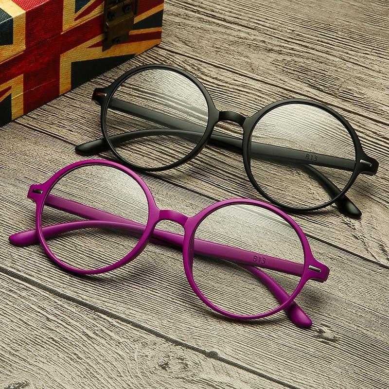 Lunettes de Lecture Anti Lumière Bleue Rondes Élégantes pour Ordinateur Femmes Hommes Unisexe Monture Ronde Ultralégère Presbytie +1.0 ~ 4.0