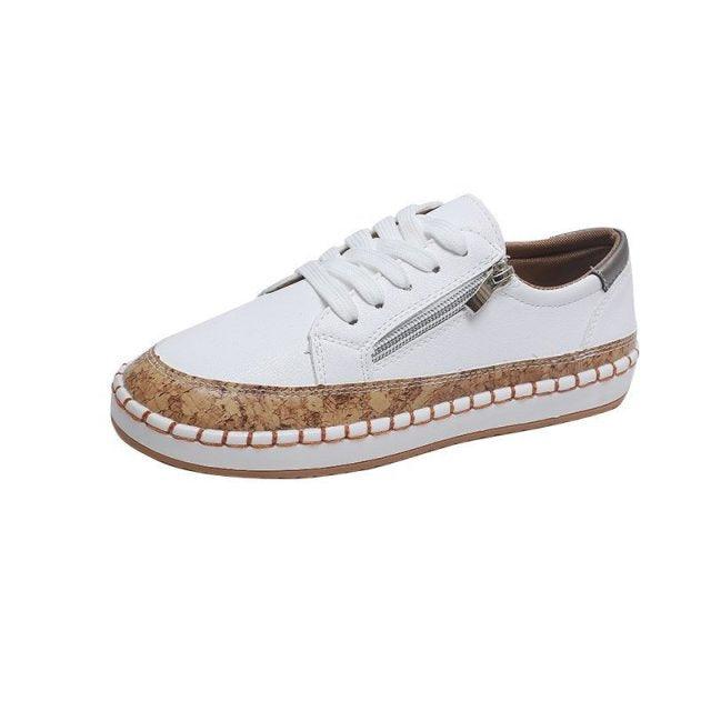 Baskets élégantes à fleurs pour femmes Imprimé Baskets plates à lacets Chaussures mode à bout rond Baskets décontractées pour femmes Chaussures de tennis confortables pour la marche