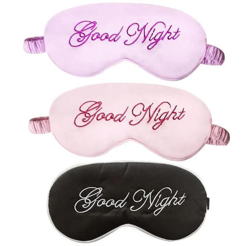 Masques de nuit élégants et doux pour les yeux, motifs mignons, cache-œil de sommeil, bandeau pour femme, couverture oculaire pour une nuit complète de sommeil, masque de voyage portable et léger.