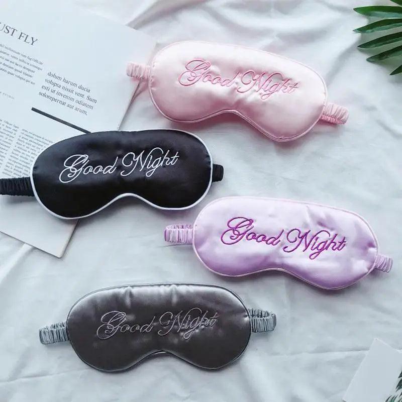 Masques de nuit élégants et doux pour les yeux, motifs mignons, cache-œil de sommeil, bandeau pour femme, couverture oculaire pour une nuit complète de sommeil, masque de voyage portable et léger.