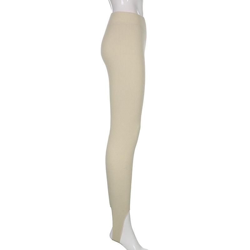 Pantalon élégant en coton taille haute pour le fitness, décontracté printemps, nouveau legging moulant pour femme, legging de fitness sans couture pour femme, legging push-up sans couture, pantalon d'entraînement respirant.