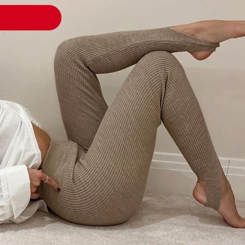 Pantalon élégant en coton taille haute pour le fitness, décontracté printemps, nouveau legging moulant pour femme, legging de fitness sans couture pour femme, legging push-up sans couture, pantalon d'entraînement respirant.