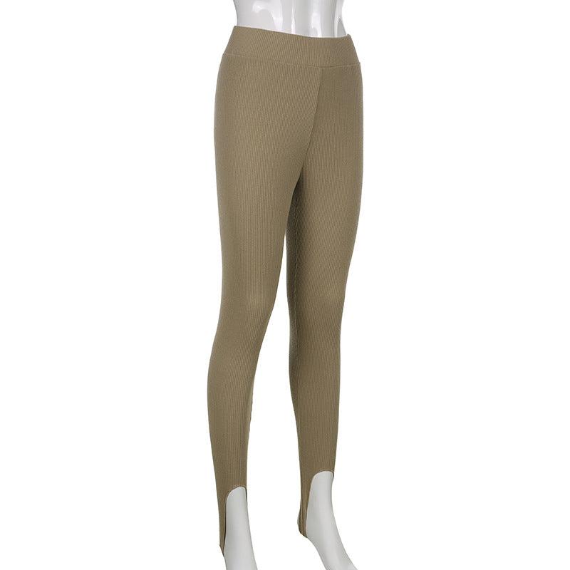 Pantalon élégant en coton taille haute pour le fitness, décontracté printemps, nouveau legging moulant pour femme, legging de fitness sans couture pour femme, legging push-up sans couture, pantalon d'entraînement respirant.